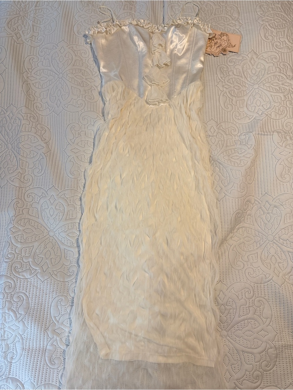 LaceMade Women’s Holy Confession corset dress Size Small Ivory White NEW - Picture 4 of 15